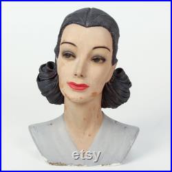 Vintage Mannequin Head, old antique original head, NOT a copy, jewelry or hat display, artists