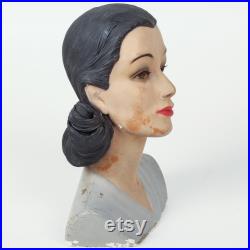 Vintage Mannequin Head, old antique original head, NOT a copy, jewelry or hat display, artists