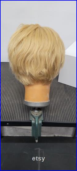 Vintage Mannequin display head. Made in Austria. Female Wig Hat Marked Bruno's Adjustable Table Clamp