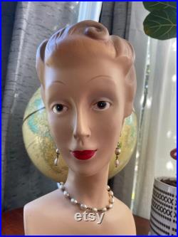 Vintage Mannequin head -Vanity display