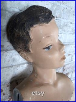 Vintage Mid Century Retro Teenage Boy Mannequin Spritely Kid by Darling Store Display 55 tall Very Rare MISSING ARMS