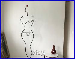 Vintage Post Modern IKEA 80s Clothing Rack Wire Mannequin by Ehlén Johansson, Clothes Hanger