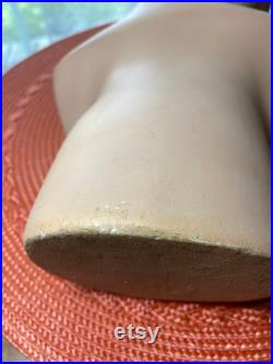 Vintage Rare 1940s Art Deco store mannequin head . bust for display . small . elegant hairstyle and eyes