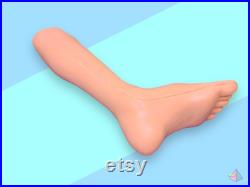 Vintage Realistic anatomical Silicone foot Leg.