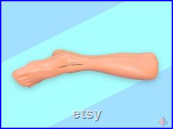 Vintage Realistic anatomical Silicone foot Leg.