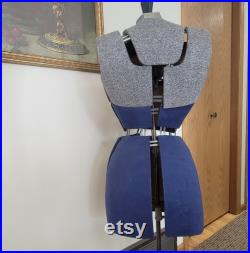 Vintage Sally Stitch Woman's Adjustable Dress Form on Metal Stand