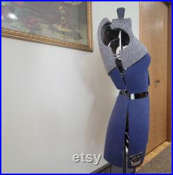 Vintage Sally Stitch Woman's Adjustable Dress Form on Metal Stand