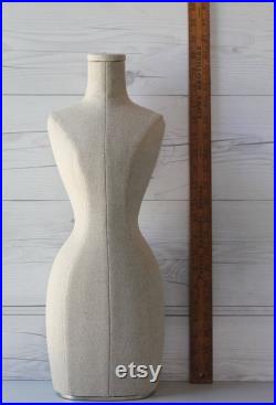 Vintage Smaller Scale Dress Form with Vinyl Cover, Vintage Dress Form (Inventory 2)
