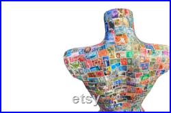 Vintage Stamp Mannequin Stamps Mannequin Colourful Mannequin Body Female Mannequin Body Clothing Display Shop Display Stand