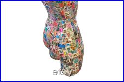 Vintage Stamp Mannequin Stamps Mannequin Colourful Mannequin Body Female Mannequin Body Clothing Display Shop Display Stand