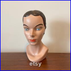 Vintage Store Display Head Bust Rubberlite Products Jewelry Display Hat Display