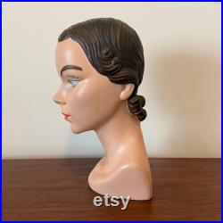 Vintage Store Display Head Bust Rubberlite Products Jewelry Display Hat Display