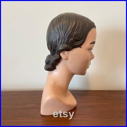 Vintage Store Display Head Bust Rubberlite Products Jewelry Display Hat Display