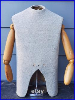 Vintage Store Mannequin Articulated Armed Male Tailors Dummy, Male Store Display, Wooden Arms, Adjustable Height