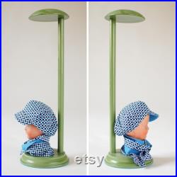 Vintage Style Hat Stand Doll head hat stand display Art deco hat display Hand Painted display Interior accessories Hat stand wood