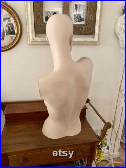 Vintage Twiggy Mannequin, 28 inch DressForm, Art Doll Sculpture, 28 inch Dress Form Display Sculpture, 1970s Fiberglass Mannequin