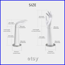 Vintage White Mannequin Hand,Female Right and Left Hands Model for Jewelry Display,Wig Hat Stand,Headphone Stand Head,Dress Form Mold Dummy