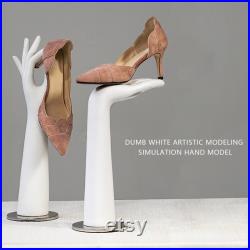 Vintage White Mannequin Hand,Female Right and Left Hands Model for Jewelry Display,Wig Hat Stand,Headphone Stand Head,Dress Form Mold Dummy