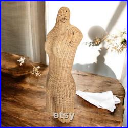 Vintage Wicker Maniquen Dress Form