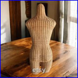 Vintage Wicker Maniquen Dress Form
