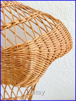 Vintage Wicker Rattan Mannequin Torso Wall Hanging Retro Shop Decor 21