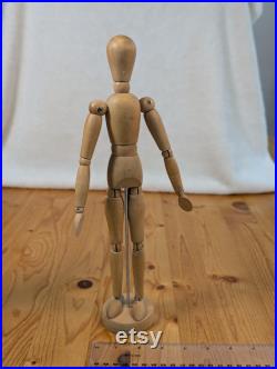 Vintage Winsor and Newton Artists Wooden Jointed Lay Figure Made in Japan