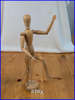 Vintage Winsor and Newton Artists Wooden Jointed Lay Figure Made in Japan