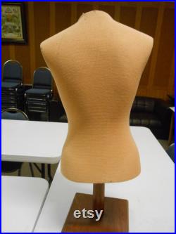 Vintage ladies tabletop or four foot Mannequin with wood base