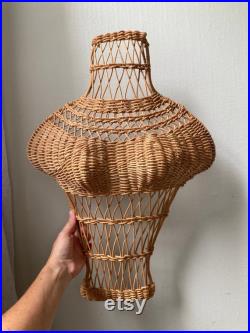 Vintage wicker torso