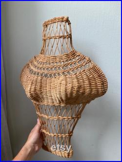 Vintage wicker torso