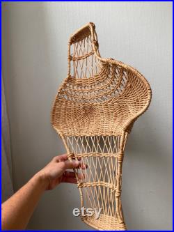 Vintage wicker torso