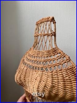 Vintage wicker torso