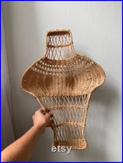 Vintage wicker torso