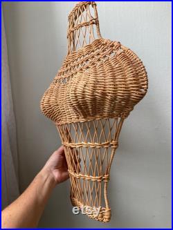 Vintage wicker torso