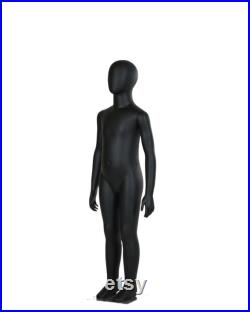 WISDOMFUR 2PK Unisex 6-8 Yr Kid Plastic Mannequin Full Body Matte Black