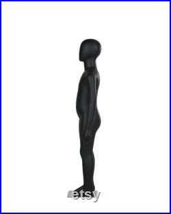 WISDOMFUR 2PK Unisex 6-8 Yr Kid Plastic Mannequin Full Body Matte Black