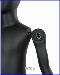 WISDOMFUR 2PK Unisex 6-8 Yr Kid Plastic Mannequin Full Body Matte Black