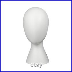 White Female Wig Head Mannequin, Dressmaker Dummy Head Block Fiberglass Stand for hair jewelry Display, Fashion Head Maker Wedding Ornament