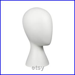 White Female Wig Head Mannequin, Dressmaker Dummy Head Block Fiberglass Stand for hair jewelry Display, Fashion Head Maker Wedding Ornament