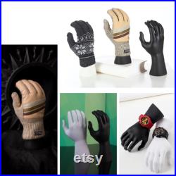White Male Mannequin Hand Jewelry Ring Holder, Glove Display