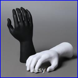 White Male Mannequin Hand Jewelry Ring Holder, Glove Display