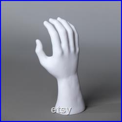 White Male Mannequin Hand Jewelry Ring Holder, Glove Display