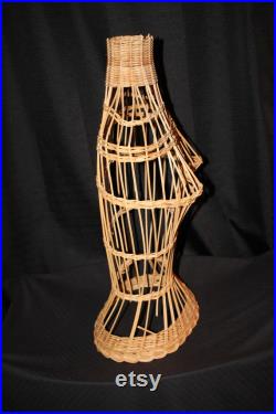 Wicker Dress Form, Unusual Art, Clothes Butler