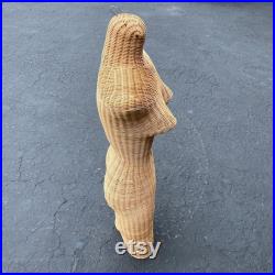 Wicker Three dimensional Dress Form of Small Woman's Model of the Torso or Fashion Display