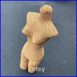 Wicker Three dimensional Dress Form of Small Woman's Model of the Torso or Fashion Display