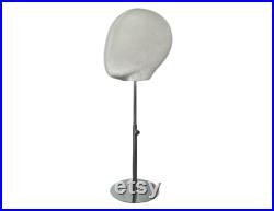 Wigs Display Adjustable Silver Base Cream Ivory Velvet Female Mannequin Head Jessy