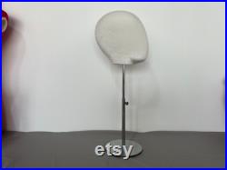 Wigs Display Adjustable Silver Base Cream Ivory Velvet Female Mannequin Head Jessy