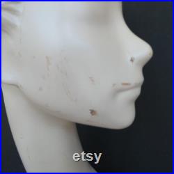 Wolh and Vine Woman Mannequin Head Long Neck Shoulders 23in Fiberglass WA-911 VTG