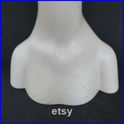 Wolh and Vine Woman Mannequin Head Long Neck Shoulders 23in Fiberglass WA-911 VTG