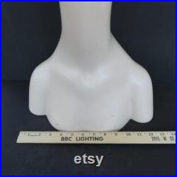 Wolh and Vine Woman Mannequin Head Long Neck Shoulders 23in Fiberglass WA-911 VTG
